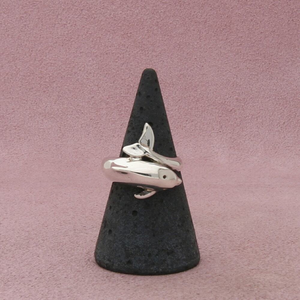 kabana sterling silver vintage dolphin ring size 7.25